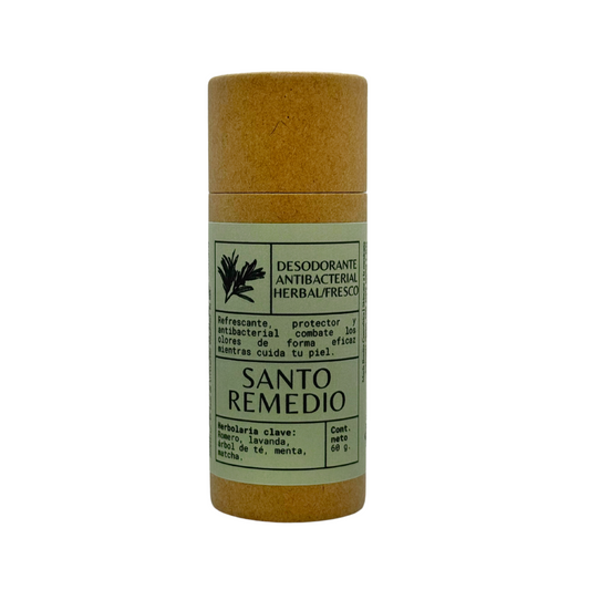 Santo remedio herbal — Desodorante botánico con romero, árbol de té y lavanda