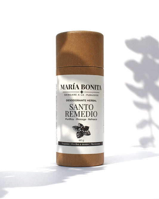 Santo remedio herbal — Desodorante botánico con romero, árbol de té y lavanda